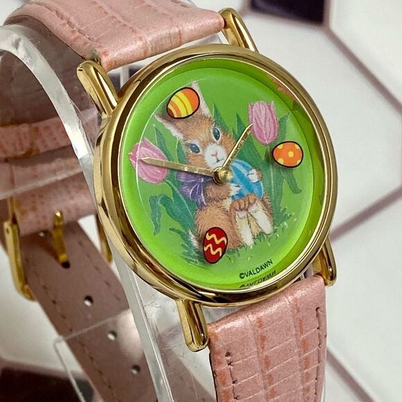 Vintage Valdawn Animated Easter Bunny Watch Rotating Easter Eggs - Picture 4 of 16